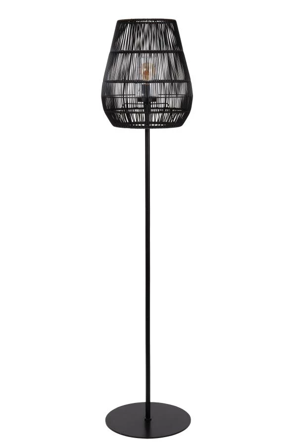 Lucide NERIDA - Lampadaire Intérieur/Extérieur - Ø 35 cm - 1xE27 - IP44 - Noir - éteint